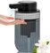 300ml Automatischer berührungsloser Seifenspender aus Grau Glas, wiederaufladbarer freihändiger Gerippter Flüssigseifenspender mit elektrischem Sensorpumpe, nachfüllbare Seifenflasche (Grau)