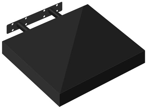 eSituro Wandregal, Regal Wand schwarz Hochglanz, Hängeregal, Schweberegal, Regalbrett Bücherregal zum Aufhängen, Wandboard für Wohnzimmer Küche Arbeitszimmer Badezimmer, 25x22.9x3.8 cm, SWS0391