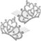 Ipetboom 2stücke Mädchen Rhinestone Haarreif Mini Krone Für Mädchen Für Tanzaufführungen Und Partys Mit Glitzernden Strasssteinen Haar Verschiedene Designs