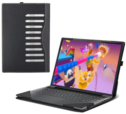 Laptop Case for HP Victus Gaming Laptop 16-r0007na |16-r1005na| 16-s0005na All Inclusive Drop Case 15.6 PU Leather Inside Pocket Cover (Gray)