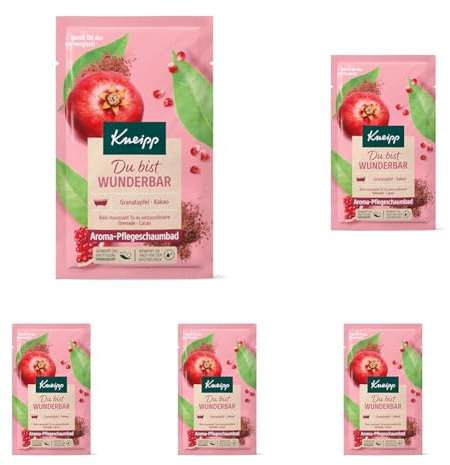 Kneipp Aroma-Pflegeschaumbad Du bist wunderbar - Badezusatz mit hochwertigen Extrakten aus Granatapfel und Kakao - Für die wohlverdiente Auszeit mit fruchtigem Duft und langanhaltendem Schaum - 50ml