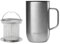 QWETCH - Mug Isotherme Inox Recyclé avec Anse & Filtre Infuseur Inox Brossé - Tisanière Isotherme 470ml - Thermos Café & Thé - 6h Chaud & 12h Froid - Bouchon Coulissant Anti-Éclaboussures