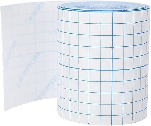 Ruban Adhésif Médical Flexible et Respirant, 10m x 10cm, Bandage Auto-Adhésif Non Tissé, Ruban de Fixation Blanc pour Plâtres, Compresse de Gaze, et Récupération de Blessures Sportives (10cm×10m)