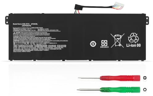 KXRSII AP20CBL Batterie pour Aspire 5 A515-45 A515-45G A515-46 Swift 3 SF314-43 SF314-511 Aspire 7 A715-43G Vero AV15-51 Chromebook 315 CB315-4H TravelMate Spin B3 TMB311RNA-32 Série