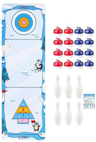 Mini Juego De Tejo: Juego De Mesa Plegable para Rizar, Juguete Educativo Competitivo para , De Discos Deslizantes | Entretenimiento Interactivo para Amigos Niños Estudiantes Adulto