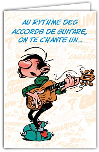 Gaston Lagaffe GLCT-0155 Geburtstagskarte Gitarre mit Umschlag