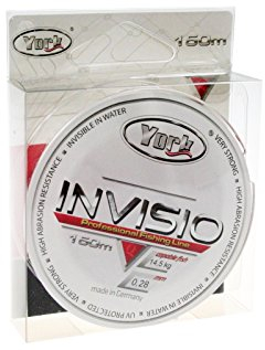 York Invisio filo da pesca monofilo, 150 m, bobina da 0,14 mm-0,40 mm, rivestito in fluorocarbonio, 0,28mm/14,5kg