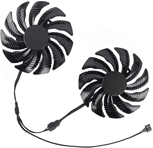 inRobert 88mm T129215SU Graphics Card Cooling Fan Replacement for Gigabyte GTX 1050 Ti RX 480 470 570 580 GTX 1060 G1 Gaming (Fan-AB)