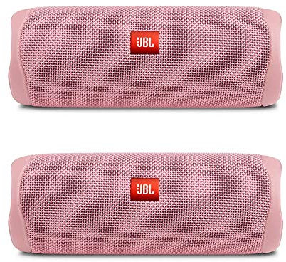 JBL Flip 5 Lot de 2 haut-parleurs Bluetooth portables étanches Rose