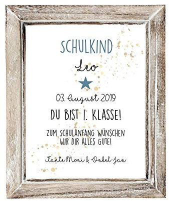 Geschenk zur Einschulung, Poster mit Namen