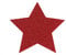 Primaflor - Ideen in Textil Tisch Platzset Weihnachtstischdekoration Glimmer Stern - Rot, 16,5 cm, Untersetzer, Platzdeckchen