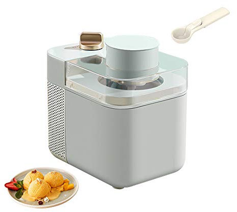 hzexun Sorbetière Crème Glacée Gelato Sorbet Yaourt Glacé -7 Degrés Celsius Pot Intérieur En Acier Inoxydable 60 W