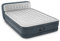 Intex 64447ED Dura Beam Elevated Fiber Tech Soft Air Mattress Bed with Built in Pump, Ultra Plush Headboard, and Portable Storage Carrying Case, Queen