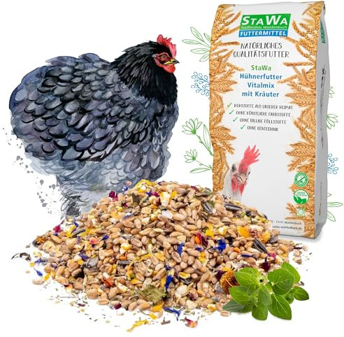 StaWa Hühnerfutter Vitalmix mit Kräuter, das Beste Geflügelkörnerfutter, ohne Gentechnik, 10 kg