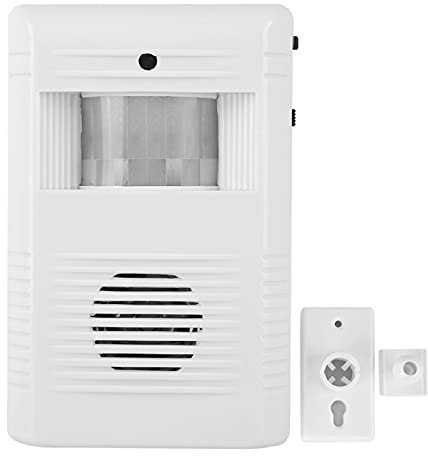 Sensor de bienvenida, sensor independiente de movimiento por infrarrojos de 16 música Tienda Inicio Alarma de entrada de timbre de puerta de bienvenida con soporte giratorio