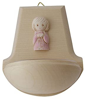 Hervidor de arce con inserto de plástico con ángel de arcilla, color rosa