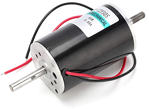 12V 80W DC Motor 4250RPM Hochgeschwindigkeits-Permanentmagnetmotor, CW/CCW und Dual Head (D-Welle & 8mm Gewinde) Mute-Antriebsmotor für Bohrtisch, Schäumer, Generator(Keine Halterung)
