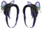 GZIRUE Lila Violett Schwarz Perücke Haar für Shinobu Kocho Wig Cosplay mit Schmetterling Haarschmuck Haarnadel Halloween Party Anime Kostüm Wig Cap