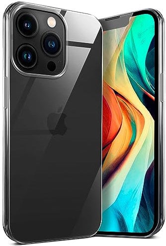 moex Aero Funda compatible con el Apple iPhone 13 Pro. Funda protectora para teléfono móvil completamente transparente, hecha de silicona ultrafina, Cristal-Claro
