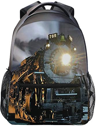 AUUXVA Lustiger Zug Kinder Rucksack, Zug, Medium, Daypack Rucksäcke