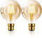 Vintage Edison G80 Globe LED Filament Bulb - 6W B22 Bayonet Cap Retro Style Decorative Light Bulb - Warm White 2800K, 2-Pack
