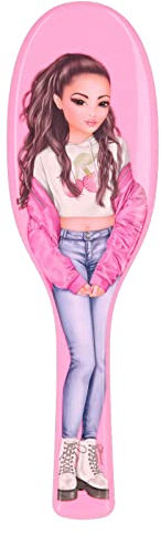 Depesche 4899-004 TOPModel - Haarbürste in klassischer Form in der Farbe Pink, mit modernen Entwirrborsten, Maße: ca. 3,6 x 8,7 x 27 cm