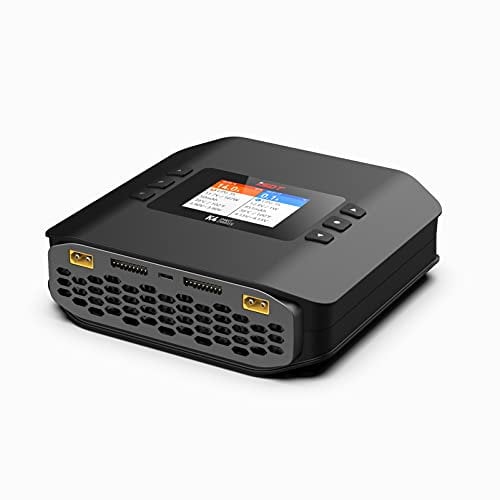 ISDT K4 Lipo Balance Ladegerät,Dual Port 1~8S 400~600W x 2 AC/DC Intelligentes RC Ladegerät,Smart Batterie Multi-Ladegerät mit Entlader für RC-Auto/RC-Boot/RC-Flugzeug/Drohne/Airsoft/Modellbau