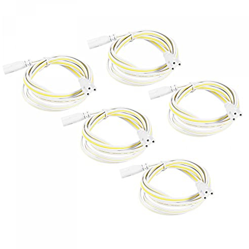 sourcing map 5 Stück LED-Stromkabel Lampen Verbindungskabel für T4 T5 T8 LED Schläuche, 150cm 3 Stifte Doppelend Lichtverbindungskabel Verlängerungskabel