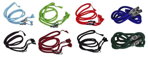 NETPROSHOP Pferde Zügel Rund und Geschlossen Baumwolle (2,3 Meter) Farbwahl, Auswahl:Gruen