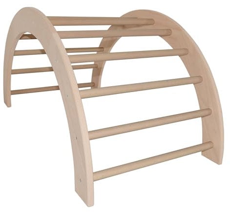 GOODEX Kletterbogen extra groß nach Pikler Art | Made in Germany! | 100% ECO | Klettergerüst Indoor für Kinder ab 10 Monate |Montessori Bogen | Bogen-Wippe Kletterspielzeug aus Holz