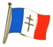 Pin's Drapeau Français Et Croix De Lorraine - France - Tony Et Paul, Made In France à Saumur FABRIQUE EN FRANCE par un maitre médailleur