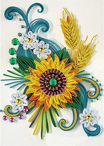 TRRCEPOS Diamond Painting Blumen Set-für Erwachsene -Kreatives Basteln mit Diamant -Daiments Bilder Bastelset für Weihnachtsbasteln-Geschenke&Crystal Art 30x40cm (Diamond drawing A)