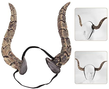 TOYANDONA 1Pc Halloween Horns Headband- Sheep Horn Hoop Cosplay Fancy Dress Photo Props Devil Horns Costume Headwear for Halloween Festival Dance Party Cosplay