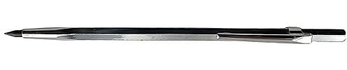 WRS Reißnadel mit Hartmetall-Spitze und Clip, 150 mm lang x 6 mm 6-kt., mit Schutzkappe, im Etui, zum Anreißen von Metall, Kunststoff, Holz, Plexiglas etc., Anzahl der Artikel: 5