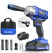 PULITUO Cordless Impact Wrench 1/2 Inch, 20V Electric Power Impact Gun Lightweight Design, 2000 In-Lbs High Torque，3600 BPM, 1 Hours Fast Charger, with Tools Bag