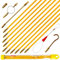 25' Fiberglass Fish Tape, Fish Tape Cable Puller Kit, Electrical Wire Puller Cable with 5 Different Attachments & Fish Tape Tool (Yellow,19 Rodsx40cm）