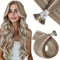 Vivien Nano Blonde Beads Hair Extensions Highlight Light Brown with Platinum Blonde Real Human Hair #P8/60 1g/s 50g 16inch