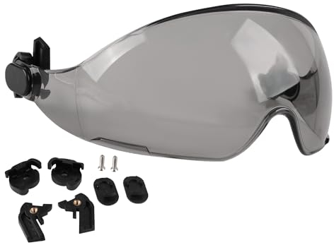 UM ULTRAMAXX Schutzhelm mit Ersatzvisier, Rauchgrau für UV-Schutz, transparent für dauerhafte Klarheit, schnelle Installation, erhältlich in zwei Farben