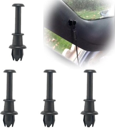 4er-Pack Hutablagenclips, Hutablagenbefestigungslaschen, Seilclip-Knopfhalterung, Halterung für Hutablagenhakenbefestigung mit (Nagel)
