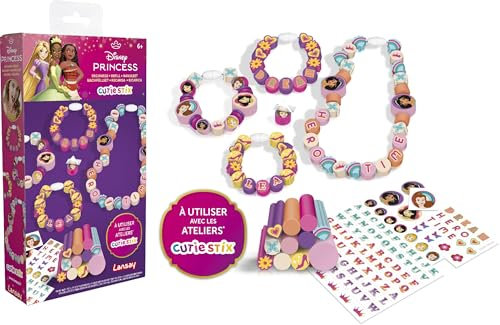Lansay - Cutie STIX - Recharge Disney Princess - Nouveau - Personnalise Tes Stix avec la Planche Tattoo - Crée Une Collection de Bijoux Disney Princess - Activité Créative pour Enfants Dès 6 Ans