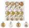 Weihnachtskugeln Gold, ilauke 16 Stück 6cm Christbaumkugeln Kunststoff, Weihnachtsbaumkugeln Plastik, Glitzernd Goldene Weihnachtskugeln Weihnachtsbaumschmuck für Weihnachten Deko, Party etc