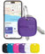 Boompods Boomtag Wiederaufladbarer Schlüsselfinder - Ozeanplastik Bluetooth Tracker kompatibel mit Apple Wo ist? App, Wasserdichter Key Finder, Mini Ortungsgerät für Schlüssel, Taschen, Lila