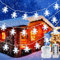 Guirnalda de Luces LED con Copos de Nieve 6M 40LED Cadena Luces Funciona con Pilas 8Modos Luces de Navidad Resistente al Agua para Interior y Exterior Árbol de Navidad Jardín Fiesta Patio Decoración