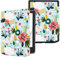 DMLuna Hülle für Pocketbook Touch HD 3 / Touch Lux 5 / Touch Lux 4 / Basic Lux 4 / Basic Lux 3 / Basic Lux 2 / Color, Automatische Schlaf-/Weckfunktion, Premium-PU-Leder, Hartschalenschutz, Blume