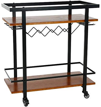 Getränkewagen für den Außenbereich, mit Metzgerblock, cremefarben, Sideboard, Tee, Camping, Küchenzeile, Servierwagen, 2 Stile erhältlich
