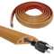 Self Adhesive Floor Cable Floor Cable Cover 3m PVC Cable Floor Cover Floor Cord Cover for for Home Office Factories Gyms Garages (Brown Wood Grain, 30mm x 3m)