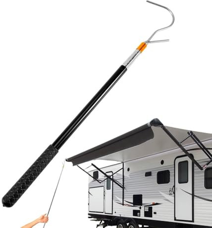 Wohnmobil-Markisenöffner, Stange, Auto-Überdachungsabzieher, Wohnmobil-Markisenstangenöffner, teleskopisch mit mehreren Abschnitten, Verriegelung, bequemer Griff, ortable Wohnmobil-Markise,