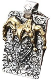 Caiduoduo Persönlichkeit Mode Spielkarte Halskette Herren einfache Retro Anhänger