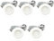 Rolux 5er Set IP44 LED Spots 12V DC, extra flach, 2,2W, 240lm, Weiß, (4000K) Neutralweiß, für Bohrlöcher 54-60mm, inkl. 2m Kabel mit AMP-Stecker – ideal für Möbel, Küche, Bad, Decken und mehr