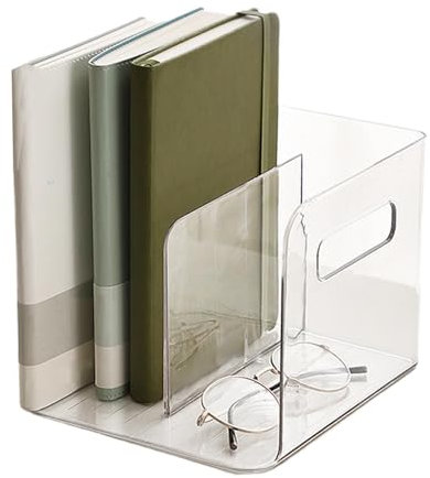 Porte Documents En Acrylique, Porte Revues En Acrylique Transparent Avec 2 Compartiments Organiseur De Bureau Vertical En Acryliques Pour L'école, La Maison, Le Bureaus